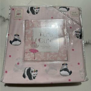Tutu Cute Pink Panda Twin Sheet Set
